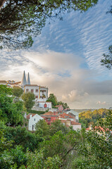 View from a park of the Sintra National Palace, Portugal