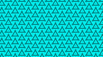 Triangle shape vector pattern background | Seamless pattern with geometric shape with cyan background colour | Modern pattern design for banner, web, cultural, corporate, luxury uses