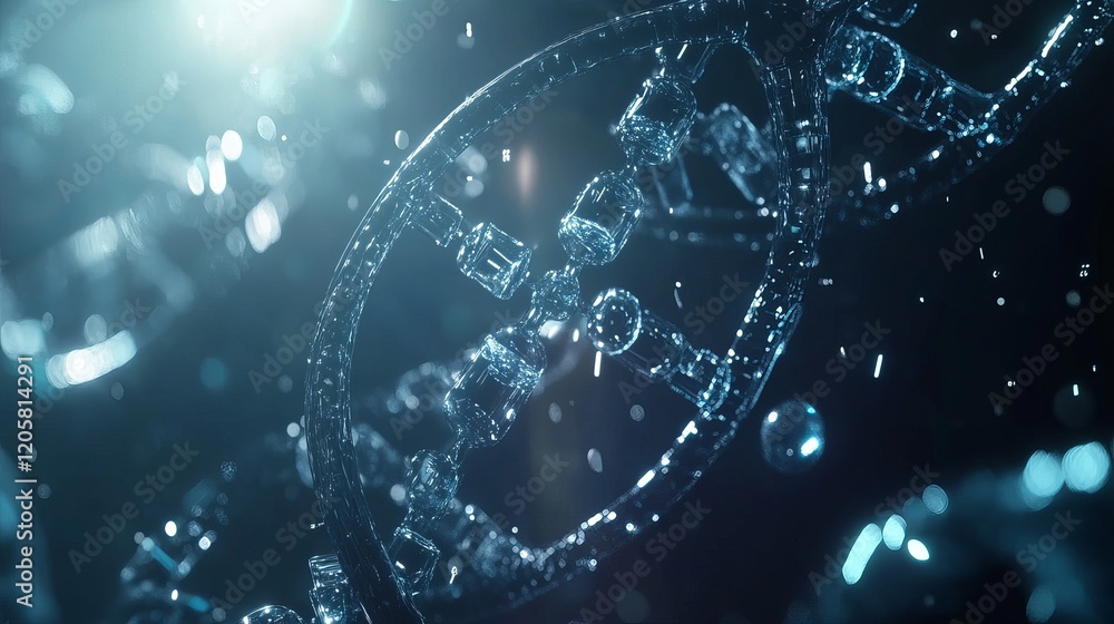 Poster abstract futuristic data network background
