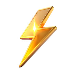 ⚡️Electric Thunder Energy: 3D Lightning Bolt Icon, Powerful Charge Symbol for Websites, Apps, and   