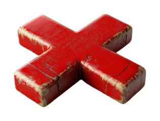 Red cross mark icon graphic design concept digital minimalist style