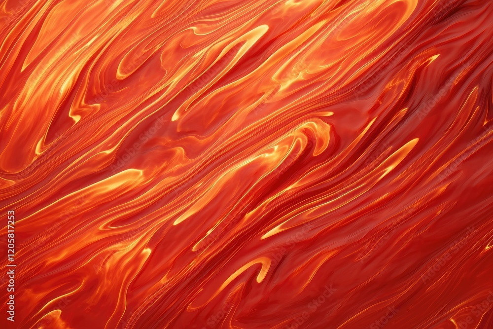 Poster abstract red and orange liquid swirl pattern background texture.
