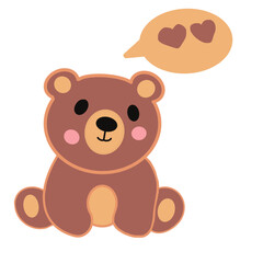 Obraz premium bear falls in love