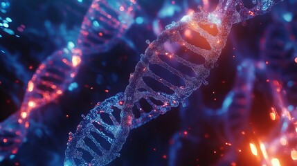 Fototapeta premium Abstract Futuristic DNA Network Background