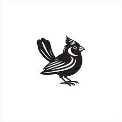 Black Silhouette Vector bird on a branch
