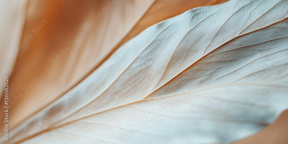 Leinwandbilder close up macro shot of abstract natural textures with soft, flowing lines and gentle hues, capturing intricate details and delicate patterns of leaf
