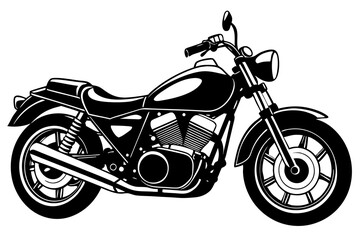 Sleek Motorcycle on White Background - Isolated Vehicle Design