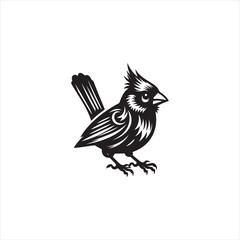 Black Silhouette Vector bird on a branch