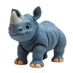 Obraz premium rhino 3D with a funny face isolate