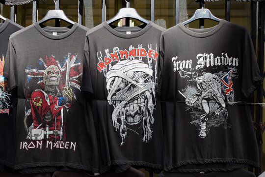 iron maiden band heavy metal t-shirts rock music