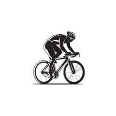 Naklejka premium silhouette of a cyclist
