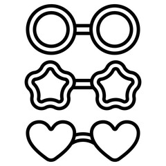 귀여운 패션 안경 아이콘