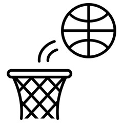 농구공과 골대 아이콘 © Llisole