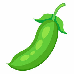 green peas isolated on white green been