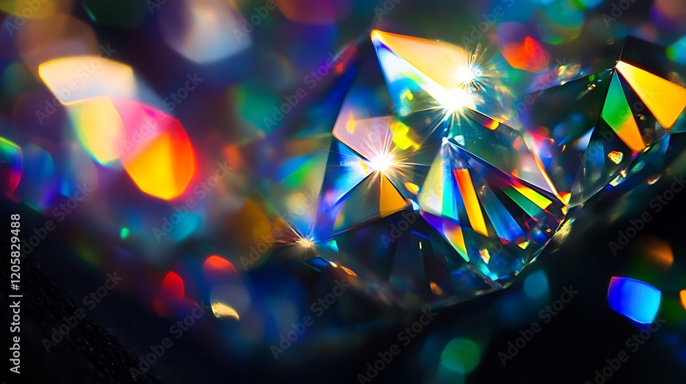 Poster a close-up of a sparkling object with radiant highlights