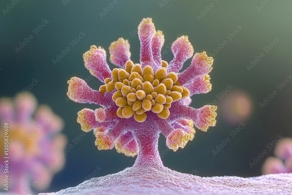 Poster intricate structure of a virus particle: a microscopic view