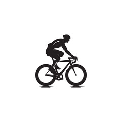 silhouette of a cyclist