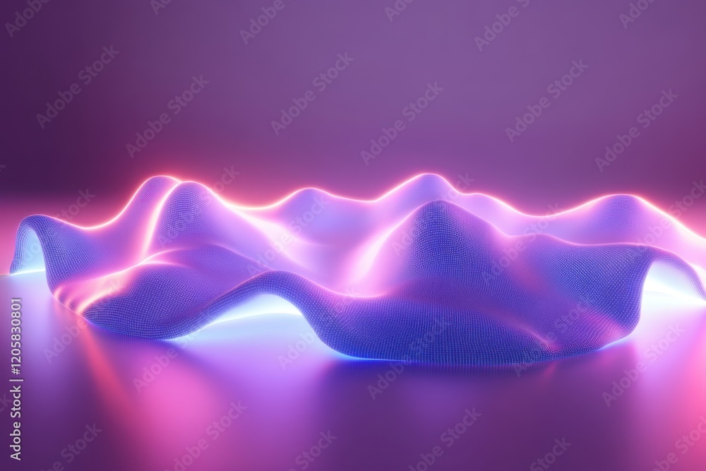 Poster abstract light waves create a vibrant display of color and motion in a digital landscape
