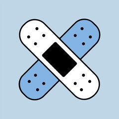 Adhesive plaster vector isolated icon. Medical sign