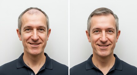 Male hair transformation before and after journey for confidence boost