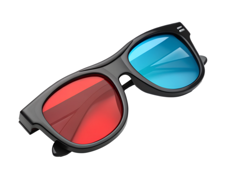 Black 3D Movie Glasses with Modern Design and Clear Lenses