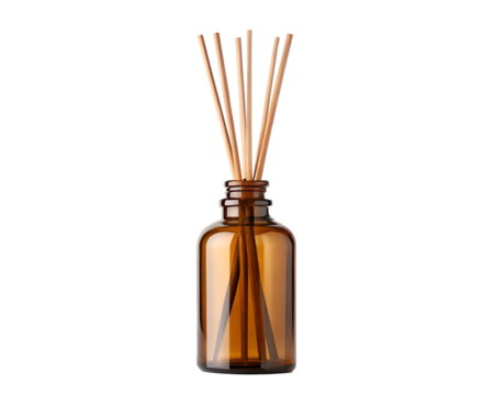 Brown Glass Essential Oil Diffuser Bottle with Wooden Cap