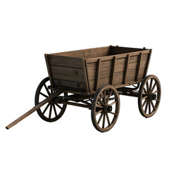 Fototapeta premium abstract color wooden cart, weathered wood texture, antique farm wagon, spoked wheels, 