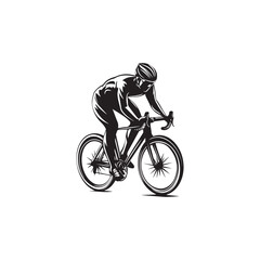 Naklejka premium silhouette of a cyclist