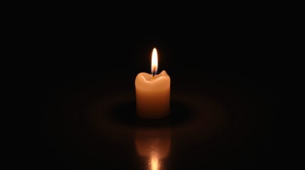 Heart-Shaped Candlelight Glow in a Dark Room