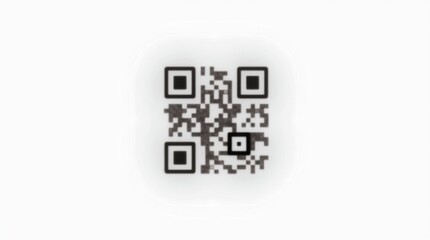 Glowing QR Code on White Background