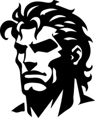 vector sketch, illustration, logo icon design, symbol of the human face as a symbol of prosperity in life.eps