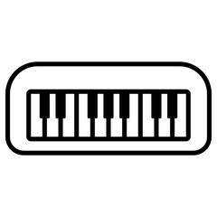 귀여운 피아노 건반 아이콘