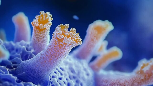beautiful coral cells footage