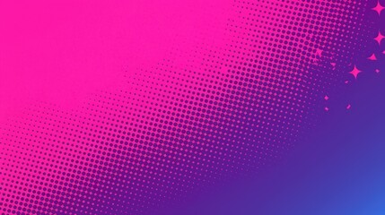 Abstract pink and blue halftone gradient background.