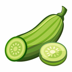 zucchini isolated on white