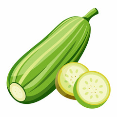 zucchini isolated on white