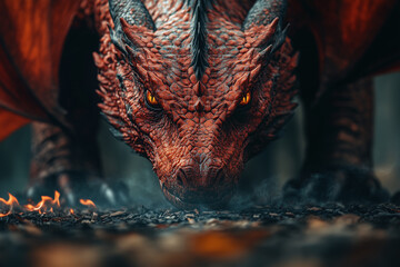 Feuerdrache im Fokus – Mächtiges Fabelwesen