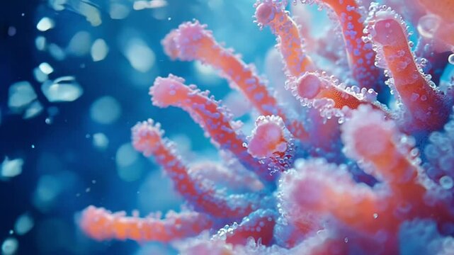 beautiful coral cells footage