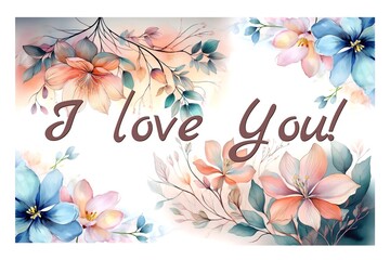 I love You Karte romantisch	