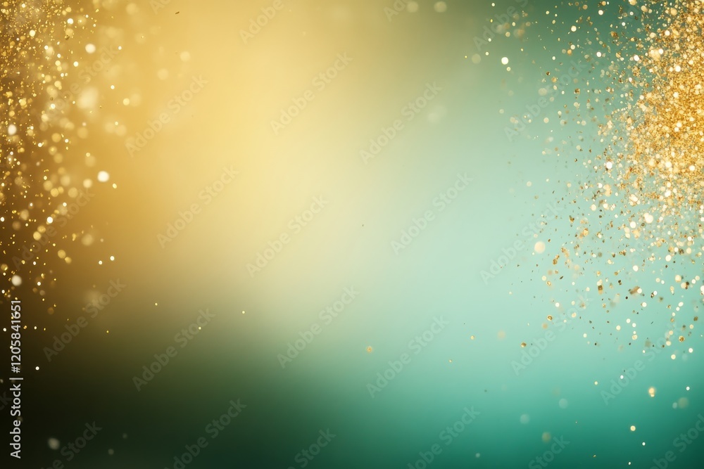 Aufkleber a tranquil blend of emerald green transitioning into pastel yellow creates a luxurious backdrop, ado