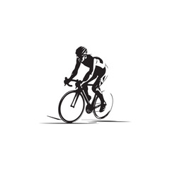 Fototapeta premium silhouette of a cyclist