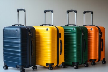 Colorful Suitcases Ready for Travel Adventure