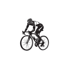 Obraz premium silhouette of a cyclist