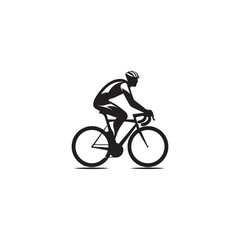 silhouette of a cyclist