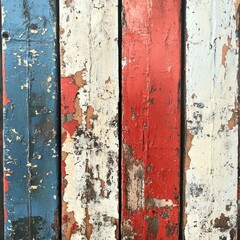 Peeling paint, weathered wood, red white blue, rustic texture, background, design
