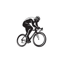 Fototapeta premium silhouette of a cyclist