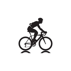Fototapeta premium silhouette of a cyclist