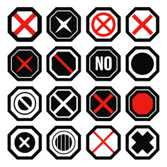 Comprehensive Collection of Traffic Sign Icons
