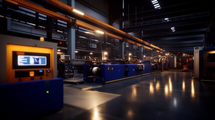 Industrial Factory Interior: Advanced Manufacturing Technology