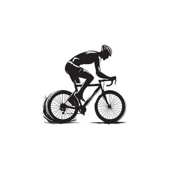 Obraz premium silhouette of a cyclist